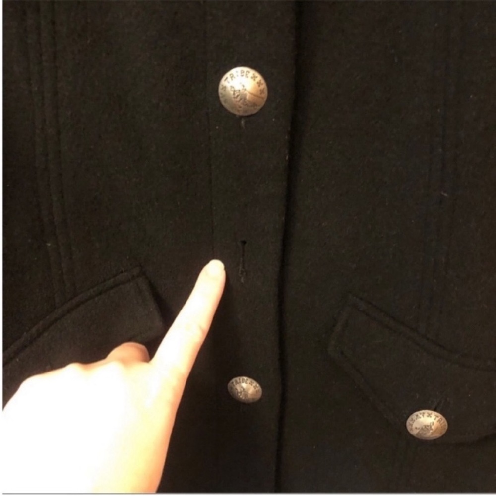 My Tribe Black Wool Cashmere Jacket Victorian Military Goth Fall Winter Small - Picture 10 of 12